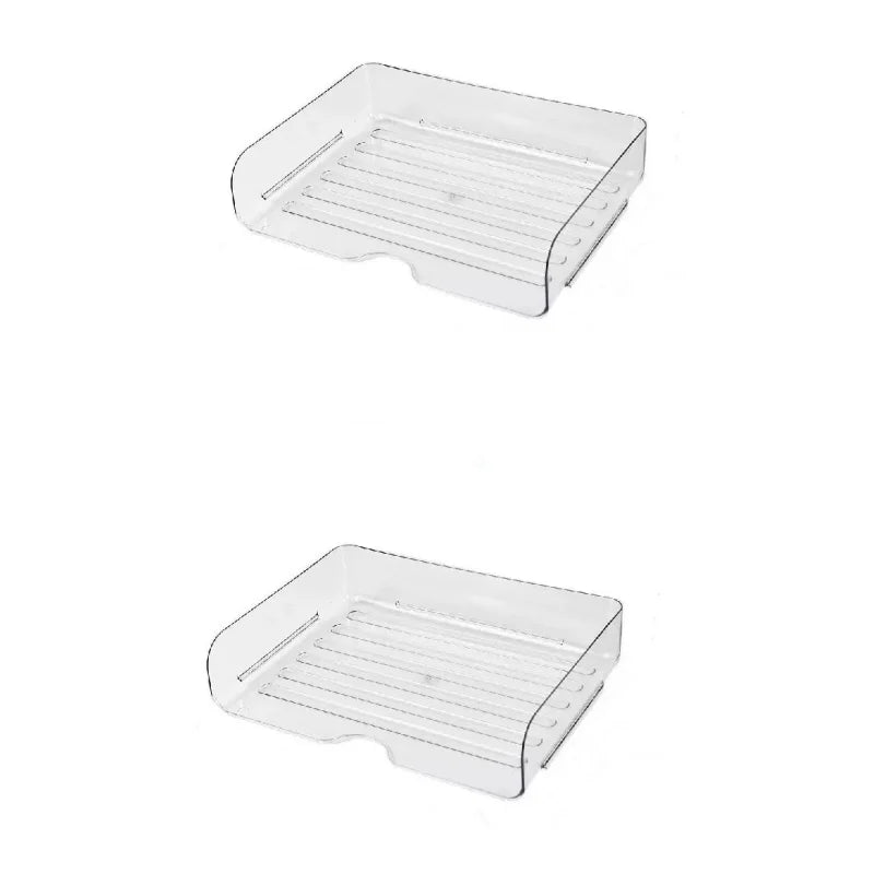 Transparent document storage rack, desktop storage rack, office book table storage box, organizer box