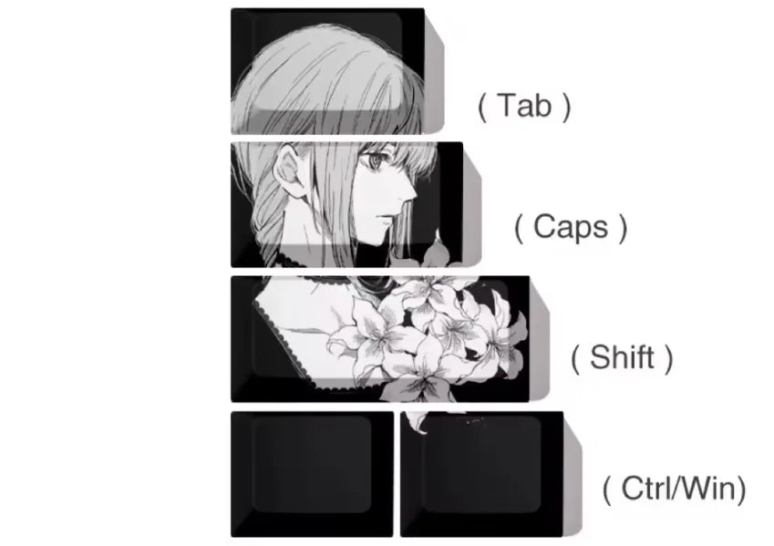 Makima Anime Keycaps - WinSupport Tech