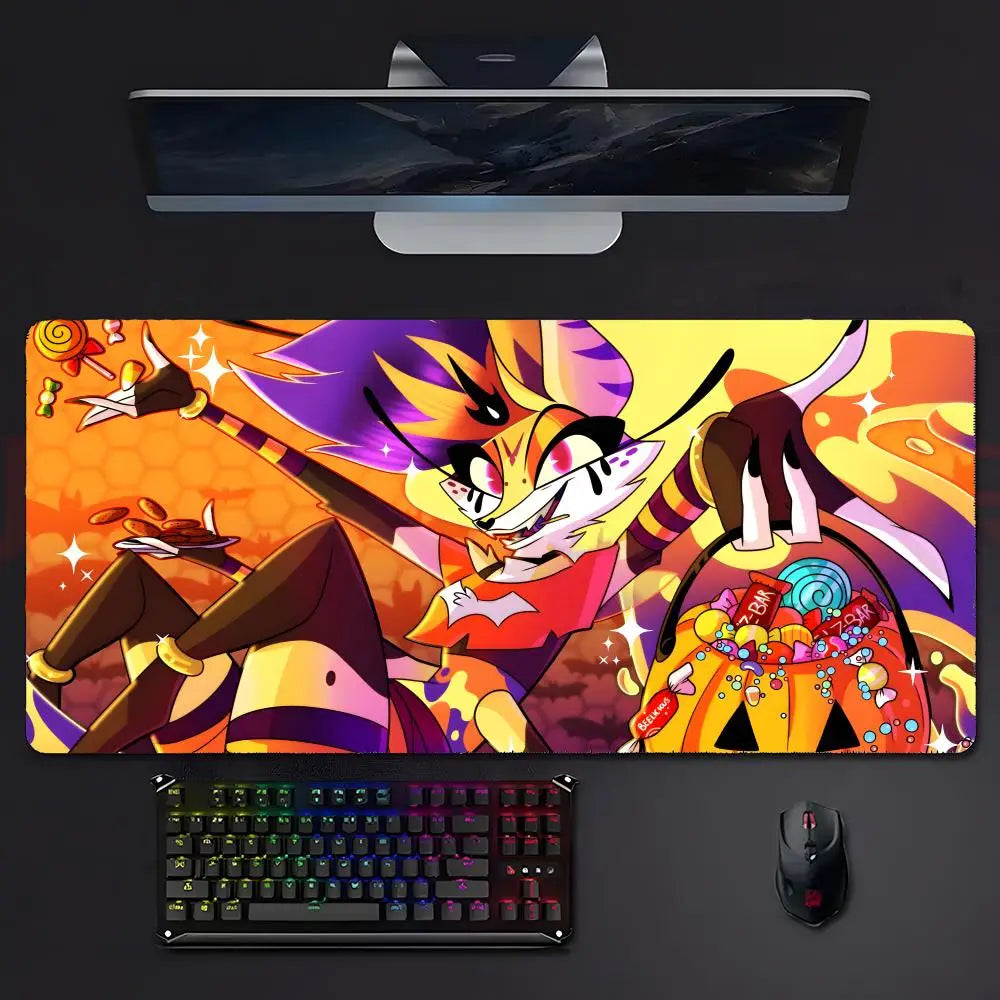 Animation Dark H-Helluva Boss Mouse Pad Mousepad Large Gaming LockEdge Thickened PC Table Desk Mat