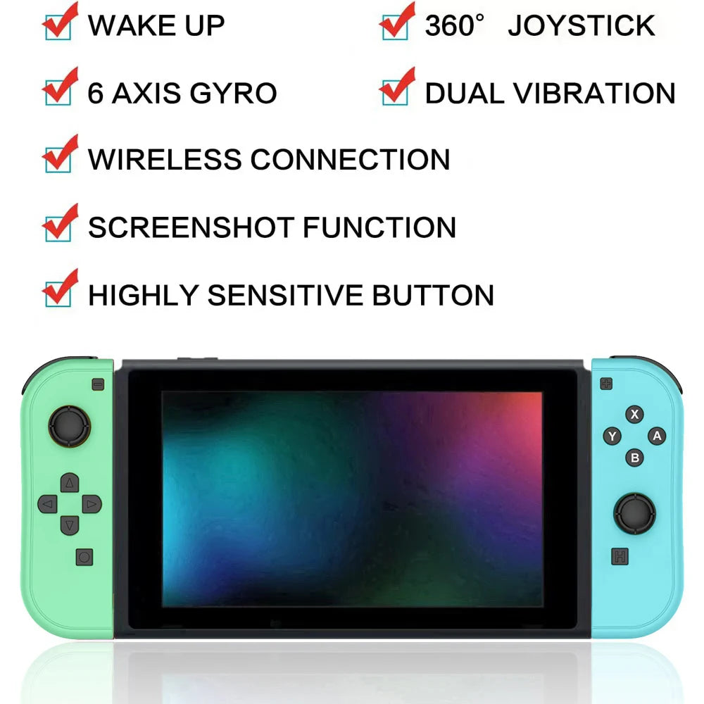 Joy Pad Joycons Gamepad for Nintendo Switch Joystick Bluetooth Wireless Game Controller Joystick with Trubo Video Game Consoles