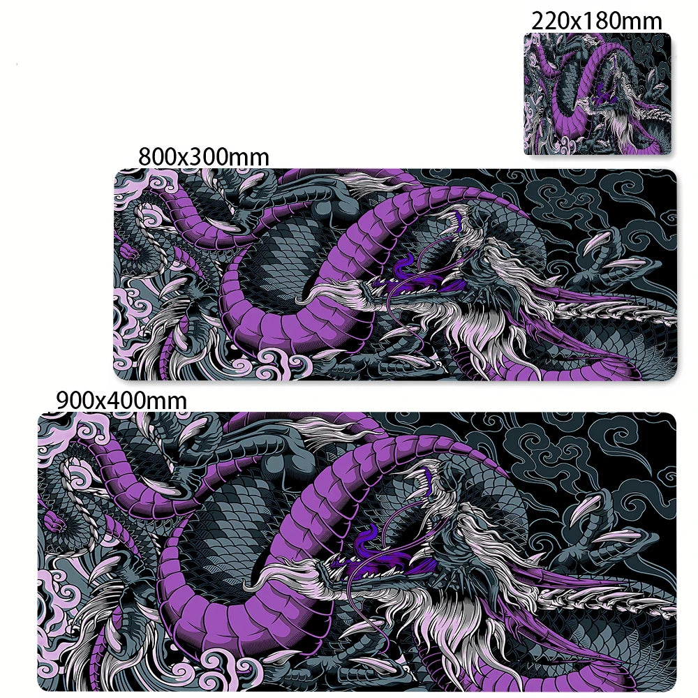 Large Gaming Mousepads Black and White Dragon Mouse Pad Computer Mousepad 90x40cm Desk Mouse Mat For PC Keyboard Mats Table Rug