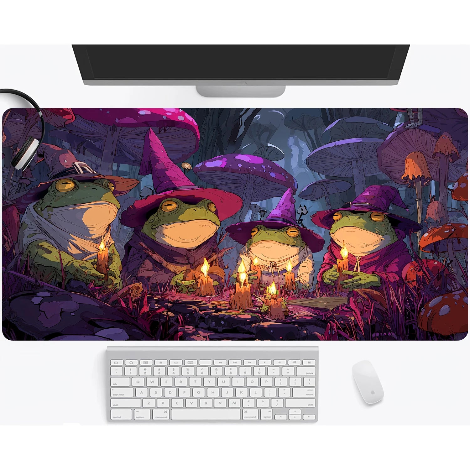 Magic playmat gathering gaming mats Frog Wizard theme anime desk mat Desk accessories 35X60cm mouse mat Raccoon tapete magic mat