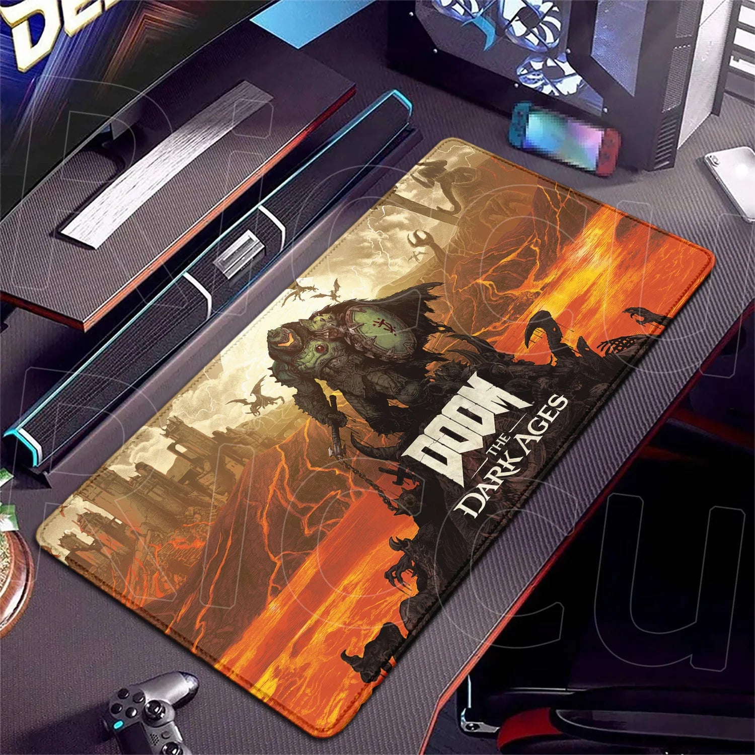 PC accessories 400x900mm Desk Mat Popular games D-Doom Mousepad Large Gaming Mouse Pad LockEdge Computer Keyboard Table DeskMat