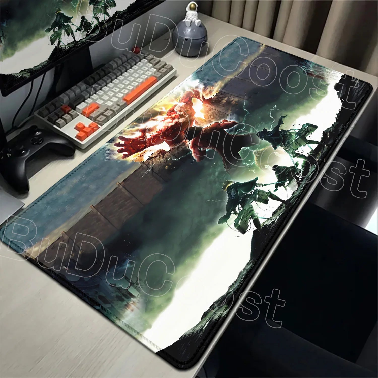 New Mousepad Anime Attack on Titan Mouse Pad Gaming Accessories PC Keyboard Large Rubber Non-slip Desk Mat Computer Table Carpet