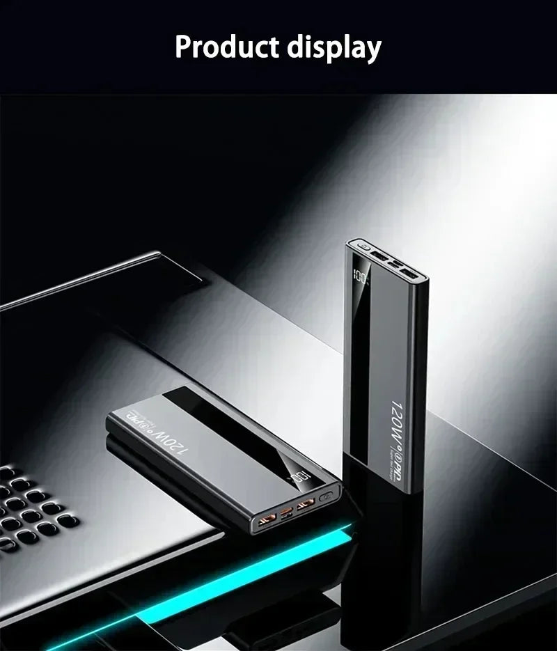 Lenovo 120W Fast Charging 2026 Large Capacity 200000mAh Digital Display Power Bank Outdoor Power Supply for Huawei iPhone