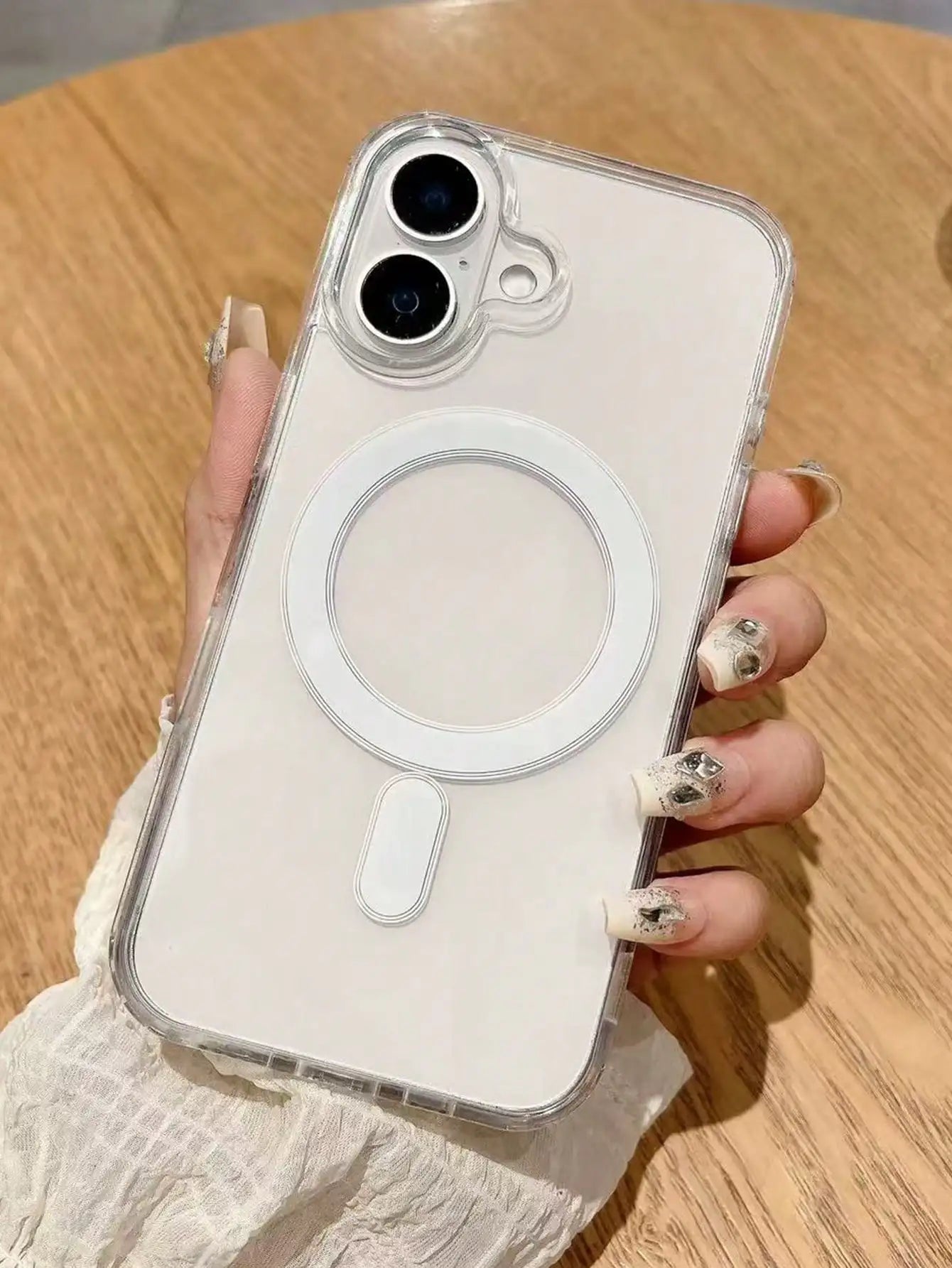 Transparent Magnetic Charging Case Compatible With Iphone 17/15, Compatible With Apple 16 Pro Max, 15 Plus, Anti-Fall 13 Pro Max