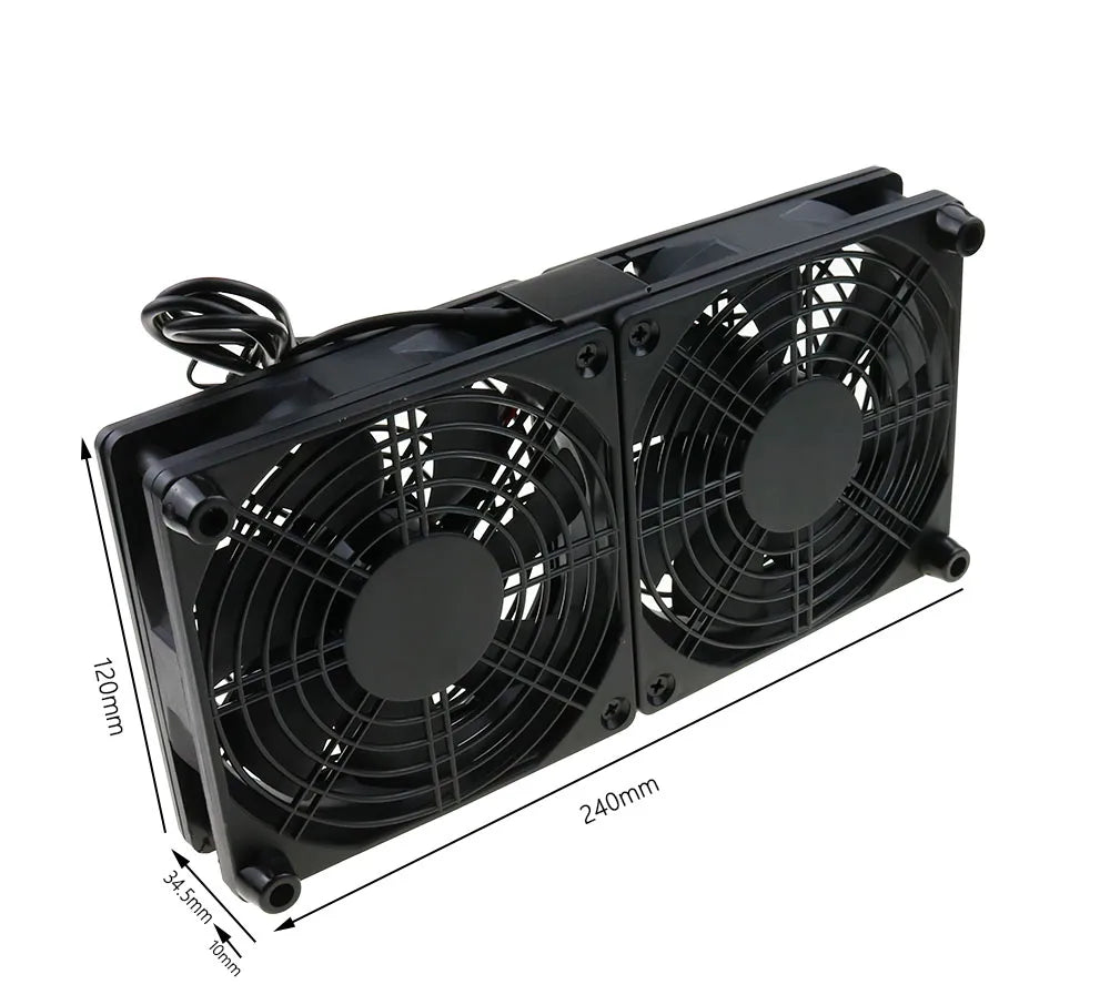 Router Cooling Fan DIY PC Cooler TV Box Wireless  Silent Quiet DC 5V USB Power 120mm 240mm Fan 12CM W/Screws Protective Net
