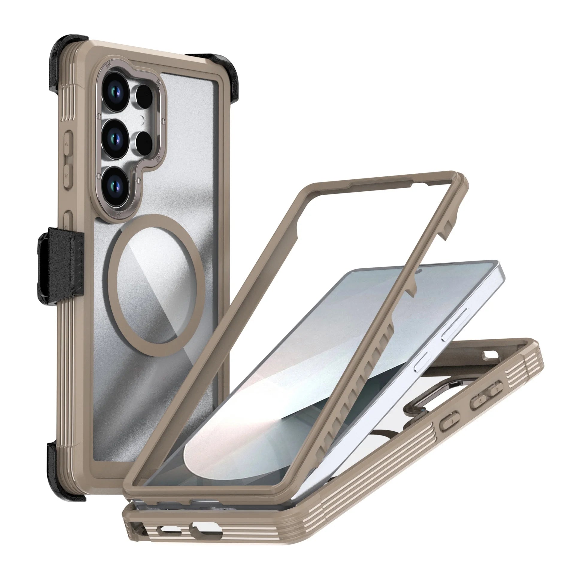 New 3in1 Acrylic for Magsafe Case For Samsung Galaxy S26 S25 S24 Ultra Plus S24 FE A06 A16 A26 A56 A36 A15 Full Protection Cover