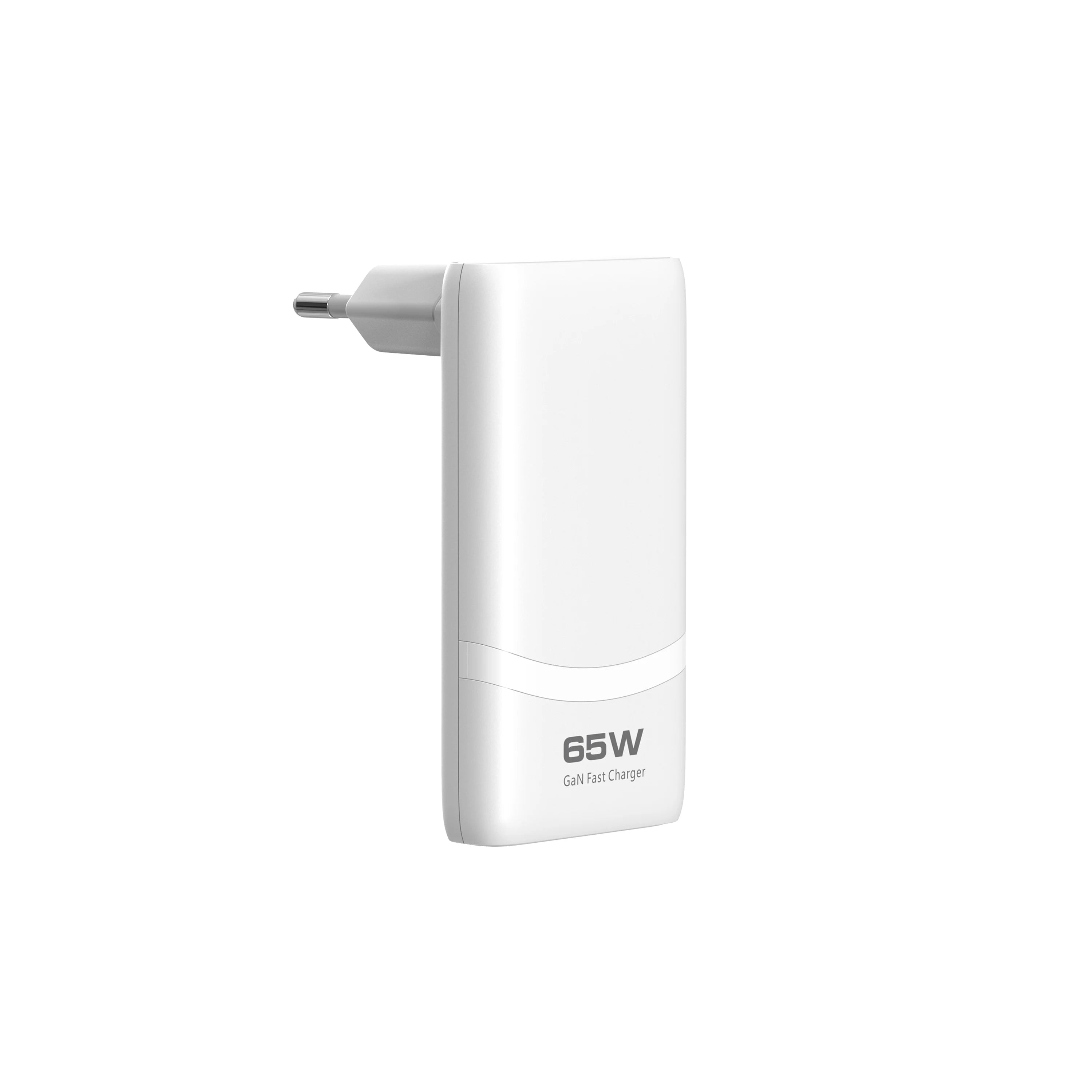 65W Flat GaN USB C Charger Dual-port Fast Wall Charger Compact Power Adapter With Foldable Plug For Mobile Phone