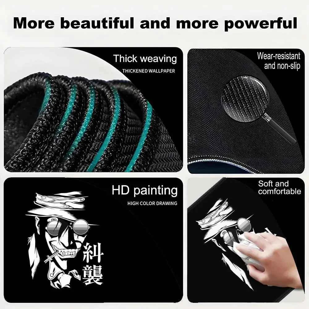 Anime Hellsing Alucard Mousepad Pad Gamer Carpet Computer Mouse Pad Anime Gaming mouse pad High Quality Game Mouse pad gift csgo