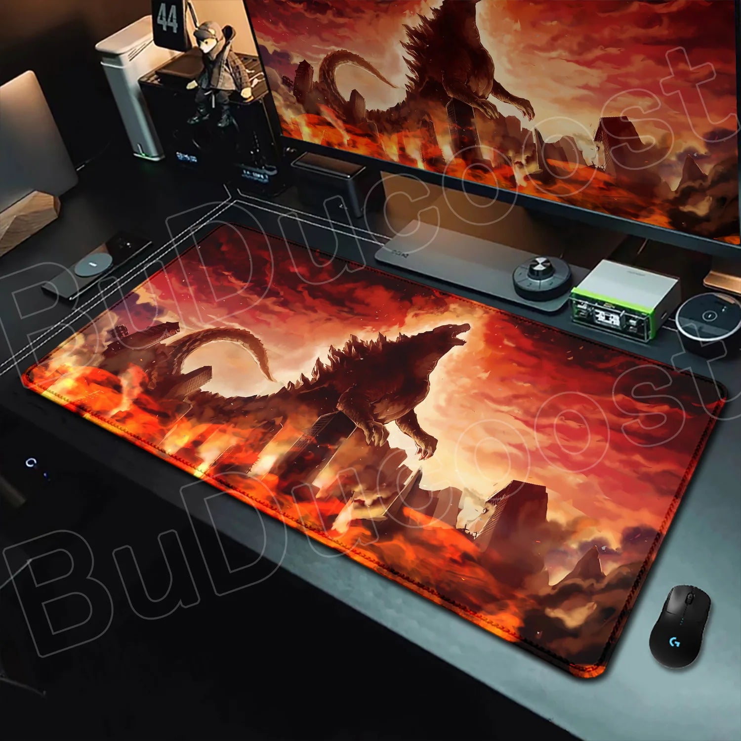 G-Godzillaes Mouse Pad Personalized Pattern 900x400mm XXL Lockedge Office Laptop Game Computer Desk Mat Table Keyboard Mouse Pad