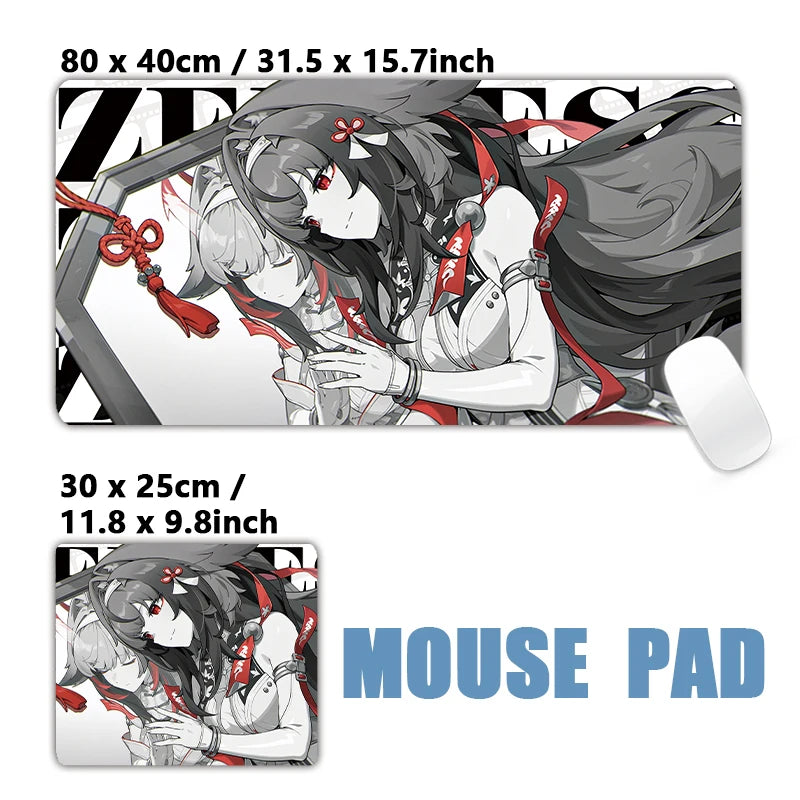 New Design Zenless Zone Zero Mouse Pad Promeia Starlight Billy Cissia XXL Large Mousepad Keyboard Pad Desk Mat Keyboard Mats