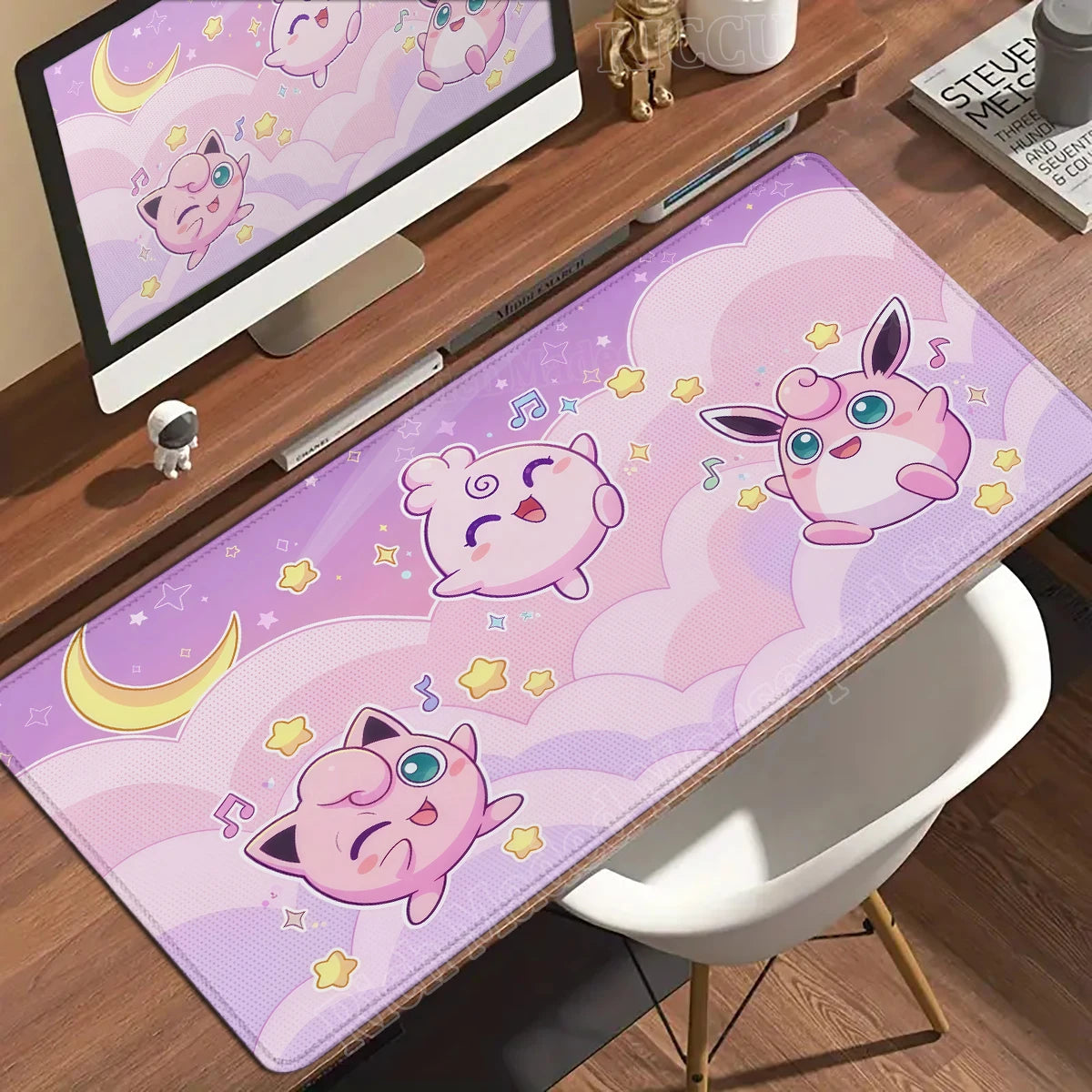 Kawaii Pink Keyboard Pad Clefairy Anime Gamer PC Cabinet Mouse Pad Ppokemon Jigglypuff Mousepad Laptop DeskMat E-Sports Mousemat