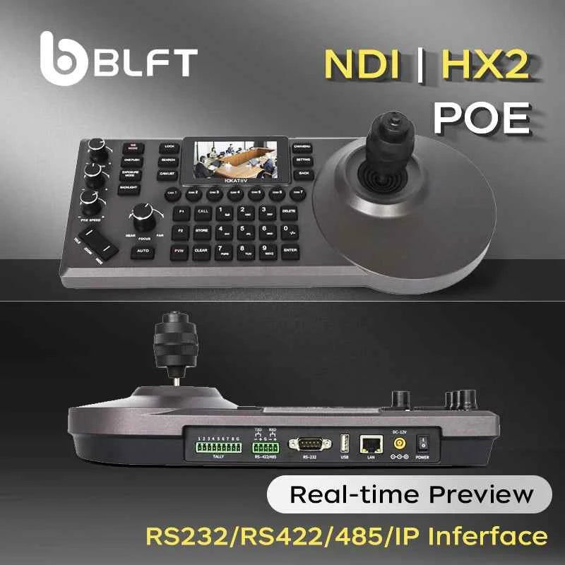 4D Joystick Keyboard NDI POE PTZ Controller 3'' LCD Screen Real-time Preview PTZ Camera Joystick Controller Control 255 Presets