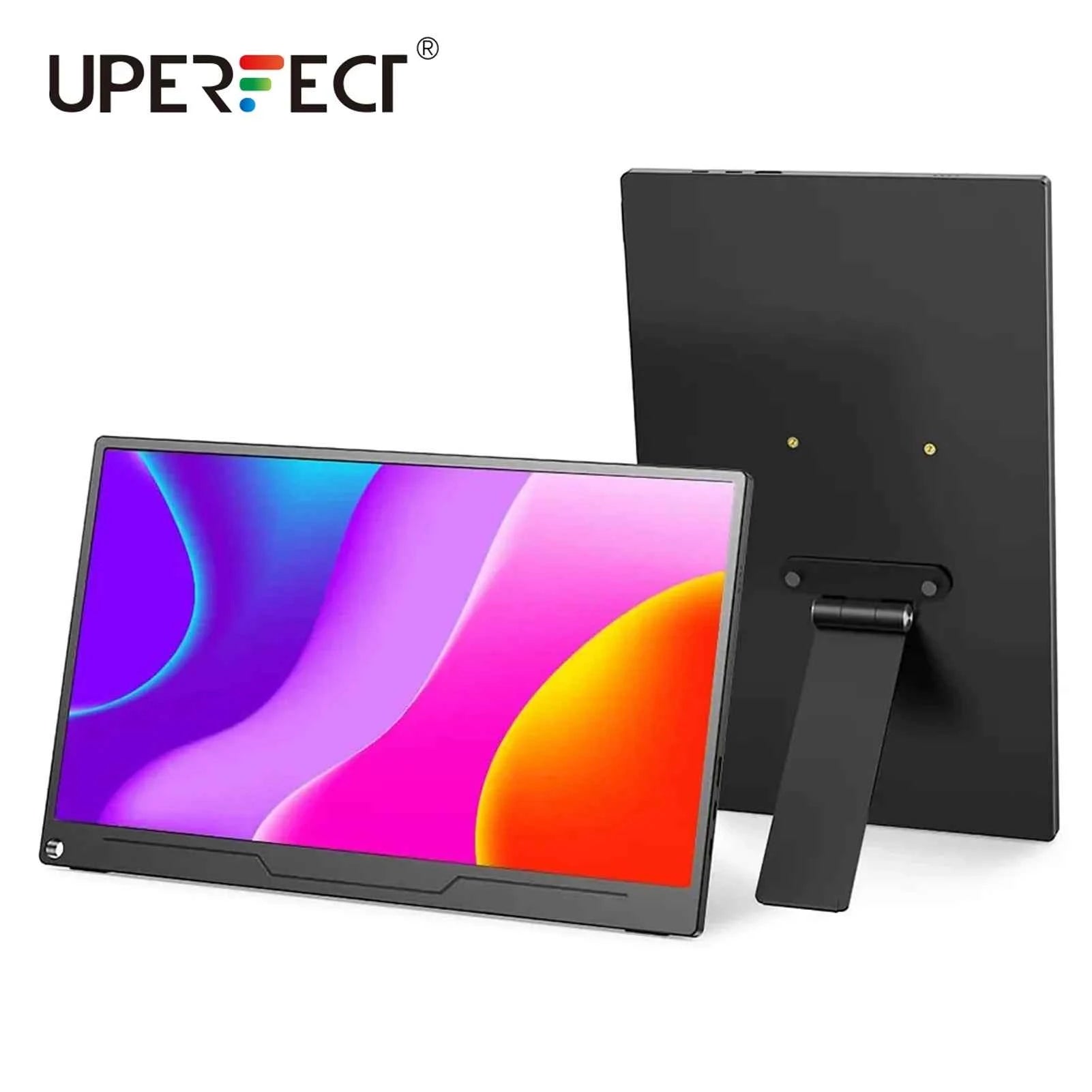UPERFECT Portable Monitor VESA Stand with Hand Screw Desk Mount Freestanding Fits M3/M4*75MM Monitor with Swivel/Tilt/Rotation