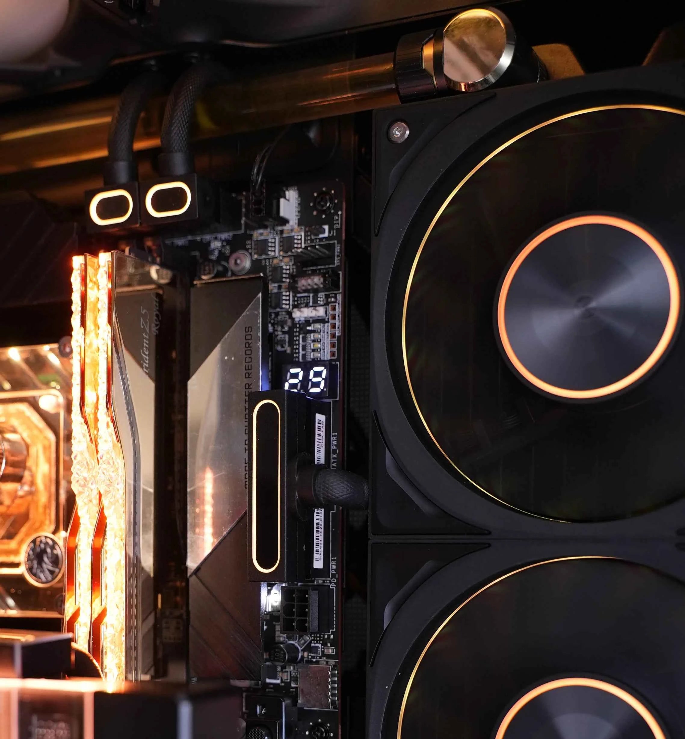 AIJS ATX 24PIN Extension Cable, ARGB PC Cable with 5V 3Pin,18AWG 90 Degree Right-Angle Design Male-to-Female Connectors