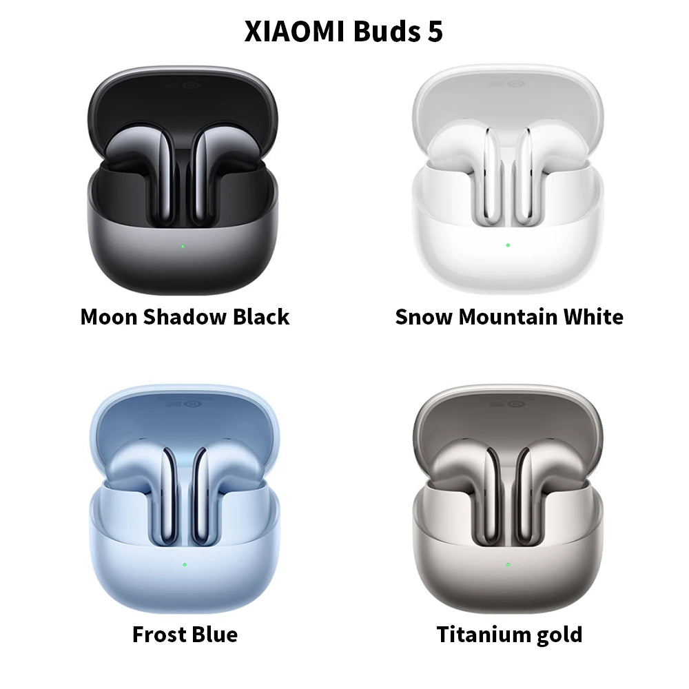 Original Xiaomi Buds 5 Earphone TWS AI Active Noise Cancelling HiFi Wireless Bluetooth Sound Recording Headphone Lossless Audio