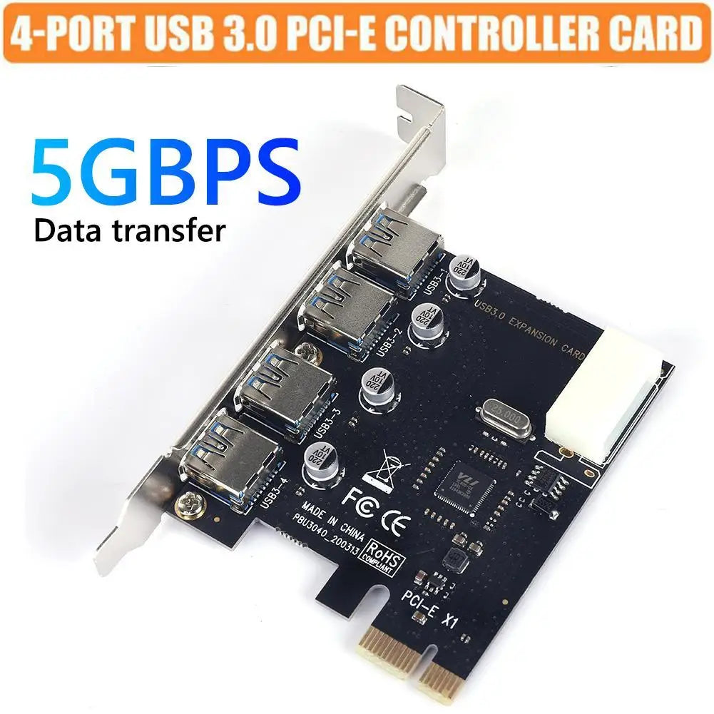 VAKIND PCIe Expansion Cards – 4 Port SATA III & USB 3.0