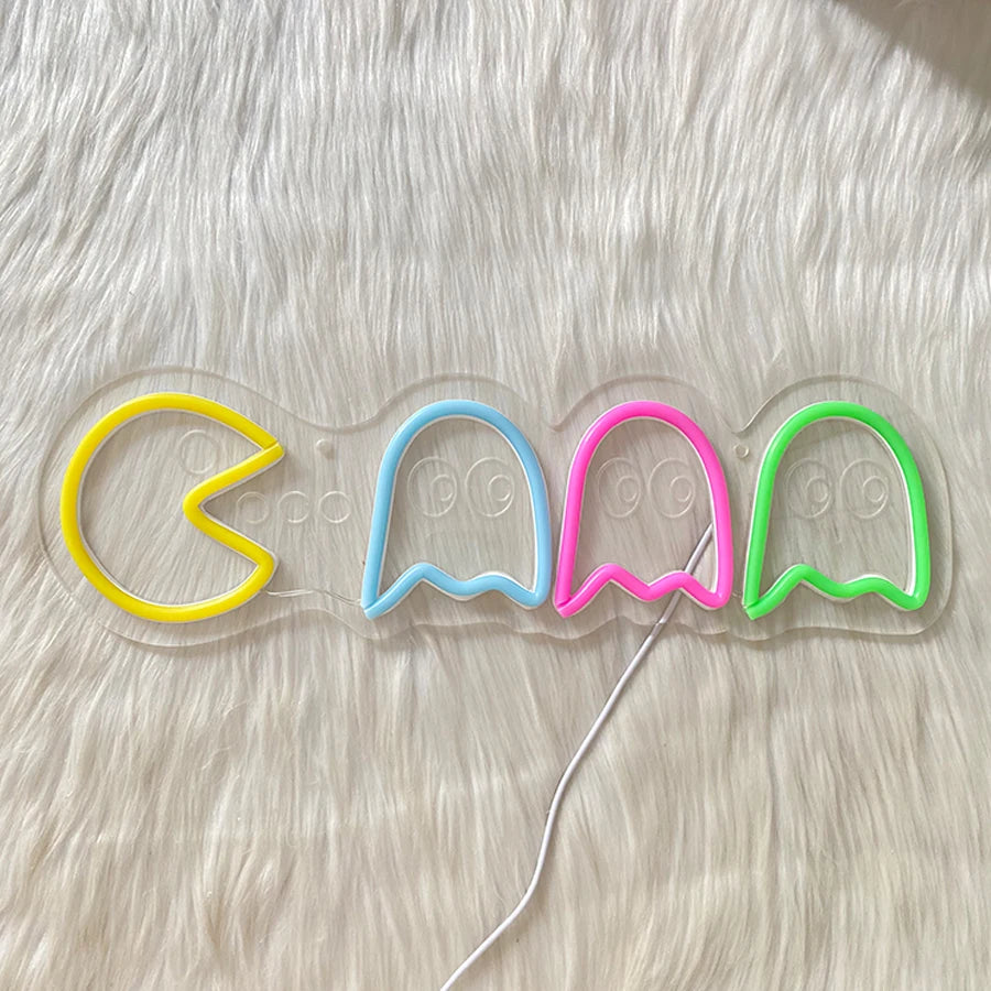 Game Neon Sign For Wall Decor,Light Up Sign For Gaming Room,Man Cave Decoration,Birthday Halloween Christmas Gift,USB Powered