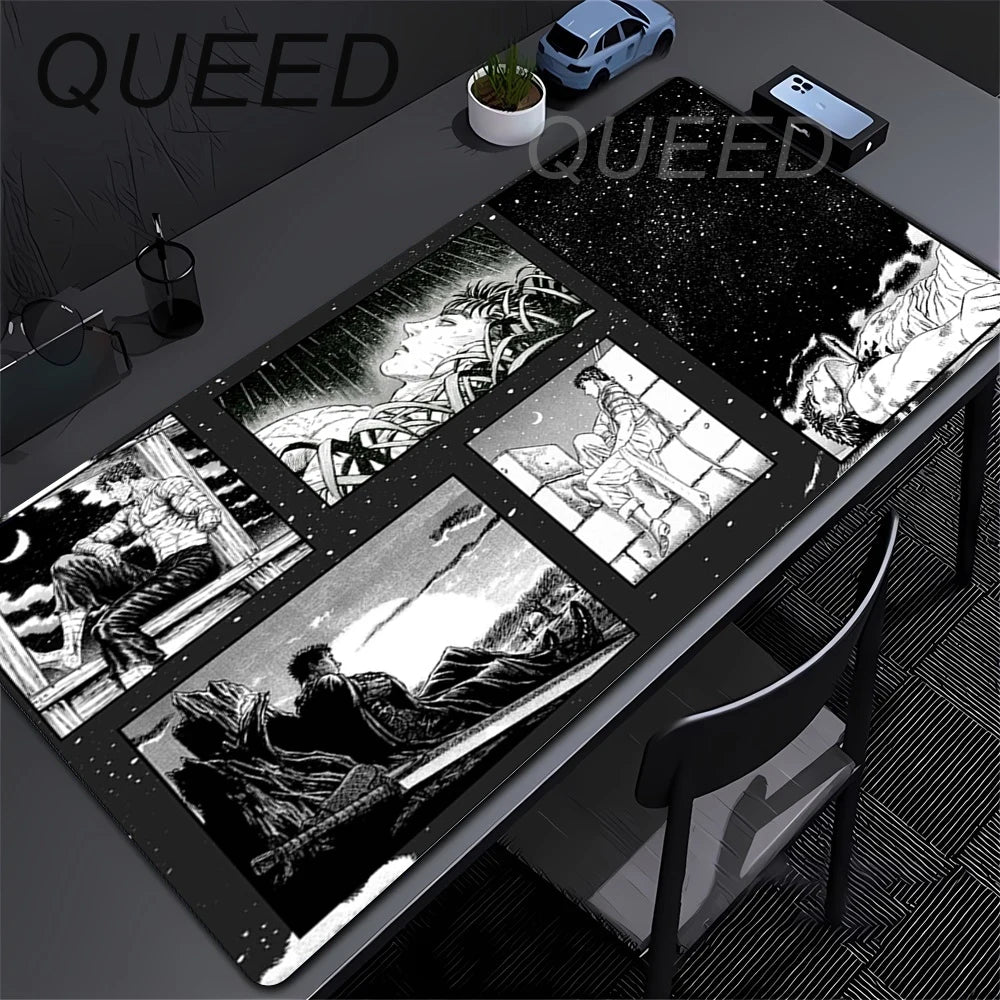 Guts sword in berserk Mouse Pad Gaming Mousepad Pc Accessories Keyboard Mat Desk Protector Mats Anime Berserk Speed Mouse Pads