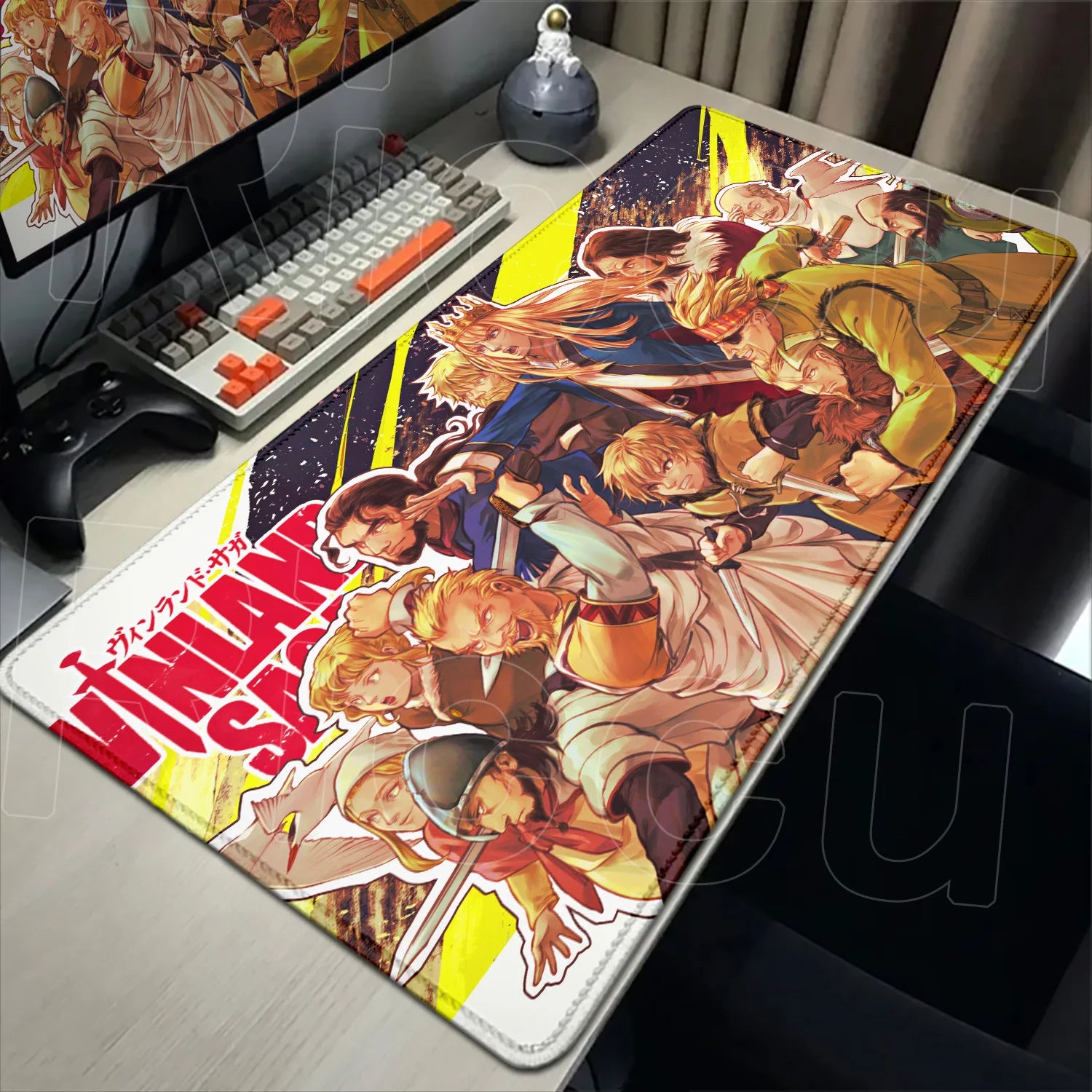 XXL Large Mousepad Vinland Saga 90x40CM Mouse Pad E-sports Gaming Keyboard Protector PC Accessories HD Computer carpet Desk Mat