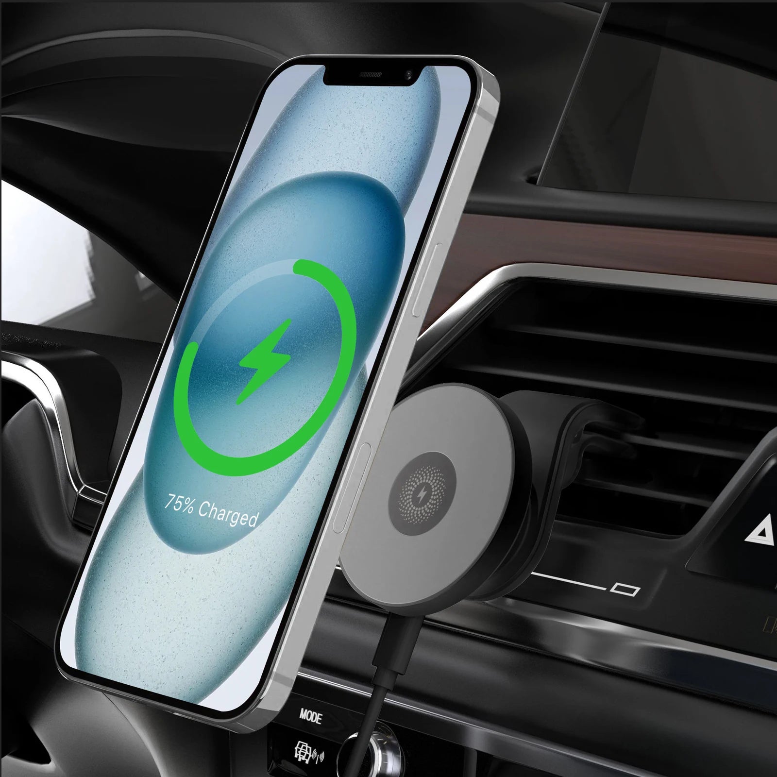 Magnet Wireless Car Charger 15W Fast Charging Dock Station Car Mount Phone Holder Air Vent for iPhone 17 16 15 14 13 Pro Max