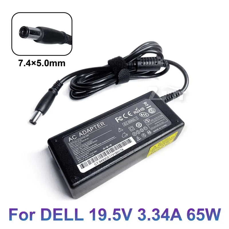 19.5V 3.34A 65W 7.4*5.0mm AC Laptop Power Adapter Charger For DELL Latitude 7480 7490 D620 D630 D800 E7240 E7270 E7450 E6230