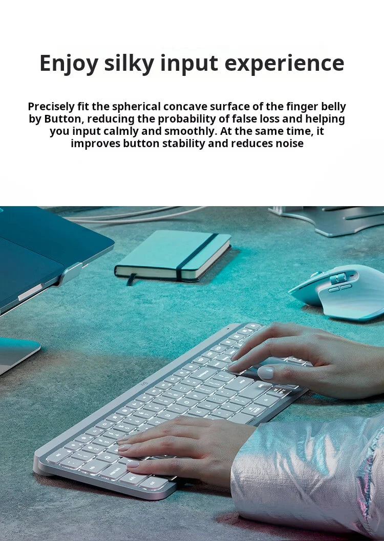Logitech MX Keys S Wireless Office Keyboard - Smart Illuminated, Multi-Device Ergonomic w/ Logi Bolt, Low Profile & Portable