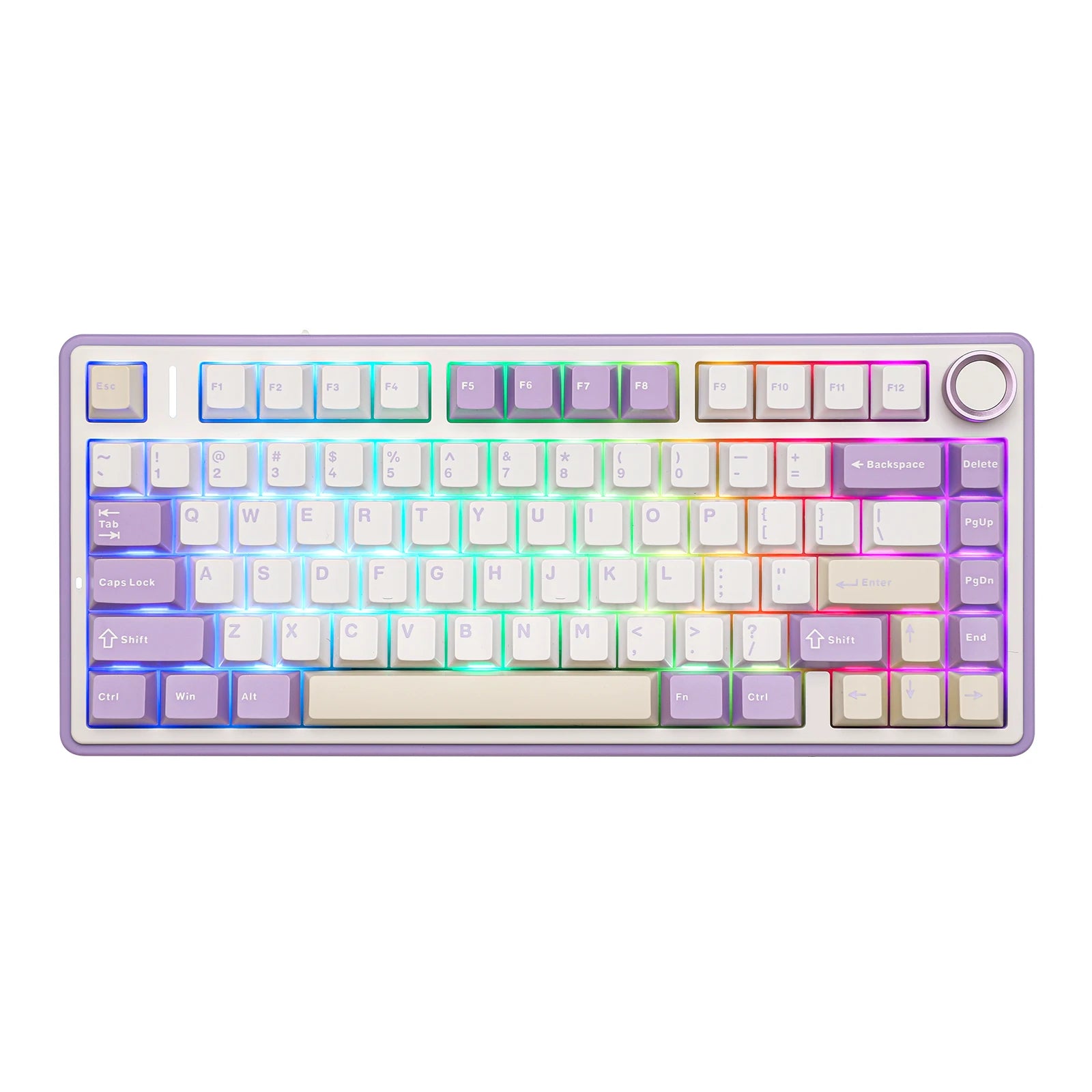 EPOMAKER x AULA F75 75% ANSI Layout Hot-Swap Wired/Bluetooth/2.4GHz Wireless Mechanical Keyboard With Multimedia Control Knob