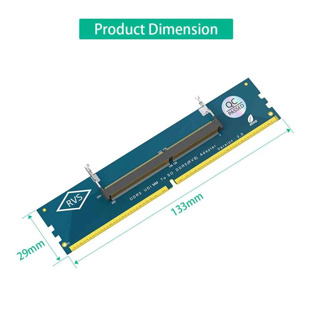 Laptop SO DDR5 RAM To Desktop DDR5 U-DIMM Adapter  Memory Card Converter  Laptop To Desktop SO-DIMM To PC DIMM Card
