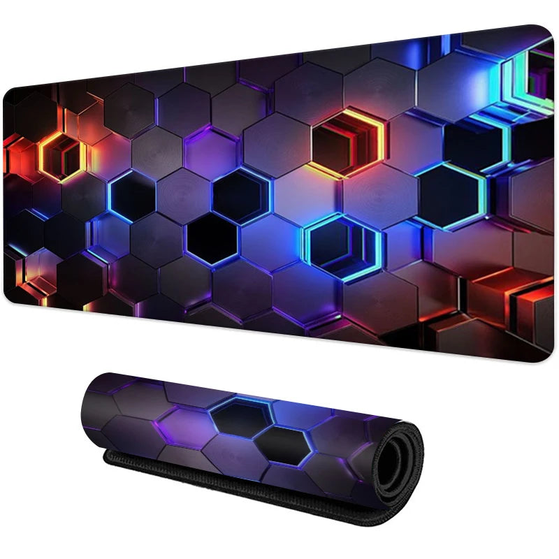 New Cool Geometric Pattern 3D Mouse Pad Computer Laptop Mouse Pad Office Large Gaming Mousepad Rubber Bottom Non-Slip Desk Mat