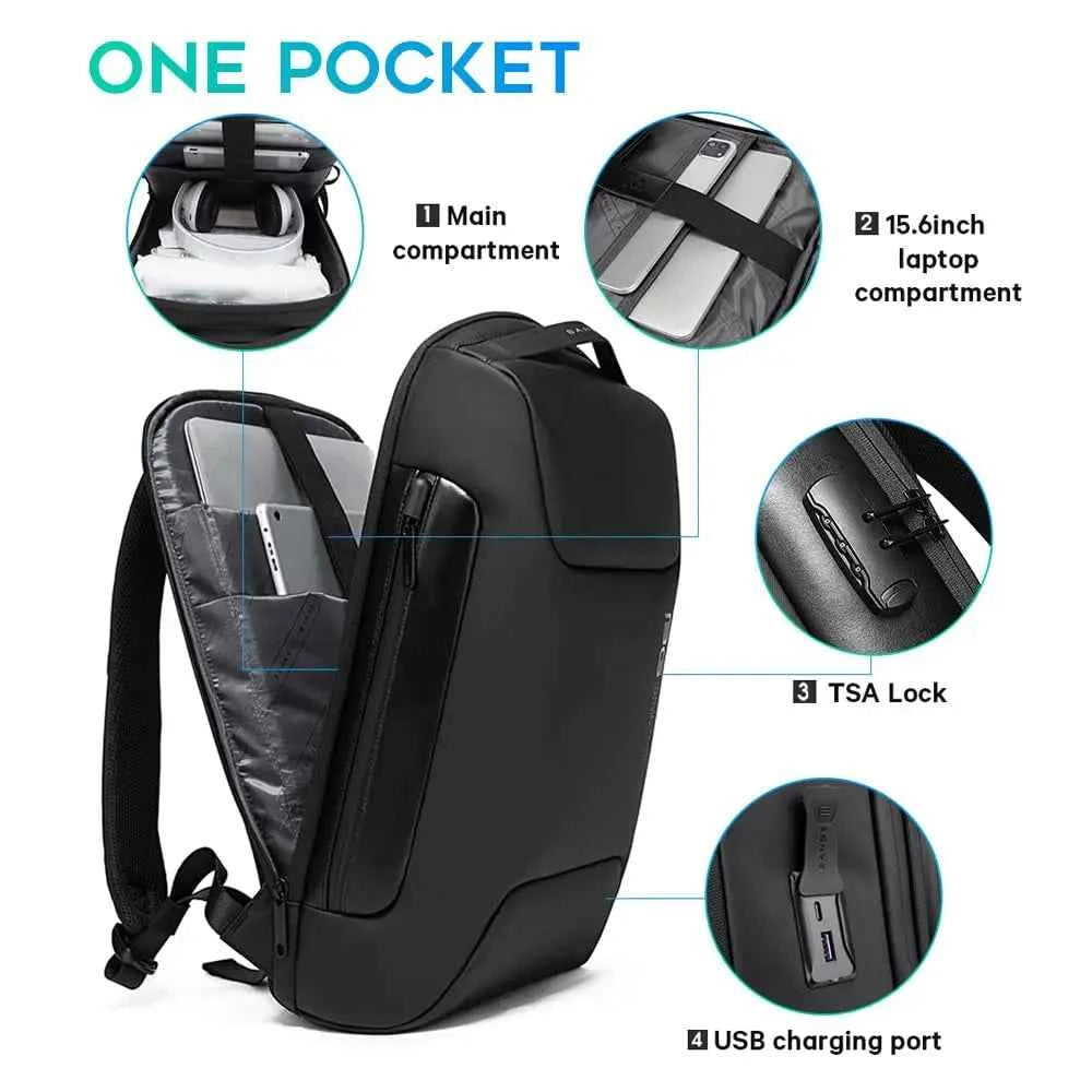 BANGE Anti-Thief 15.6 inch Laptop Backpack with Lock Multifunctional Backpack WaterProof for Business Shoulder Bags for Travel