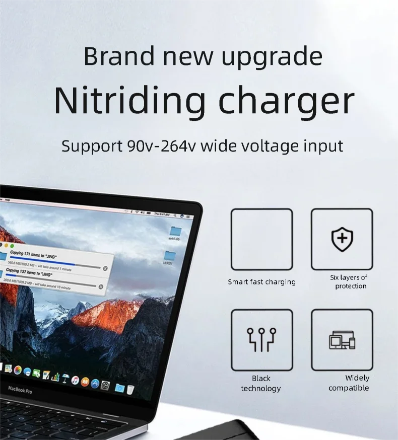 330W GaN Charger For Lenovo/Dell/HP/Asus/Razer/MSI/Macbook/Acer/Xiaomi Notebooks Mobile IPhone16 17  100W USB Type C PD Charger.