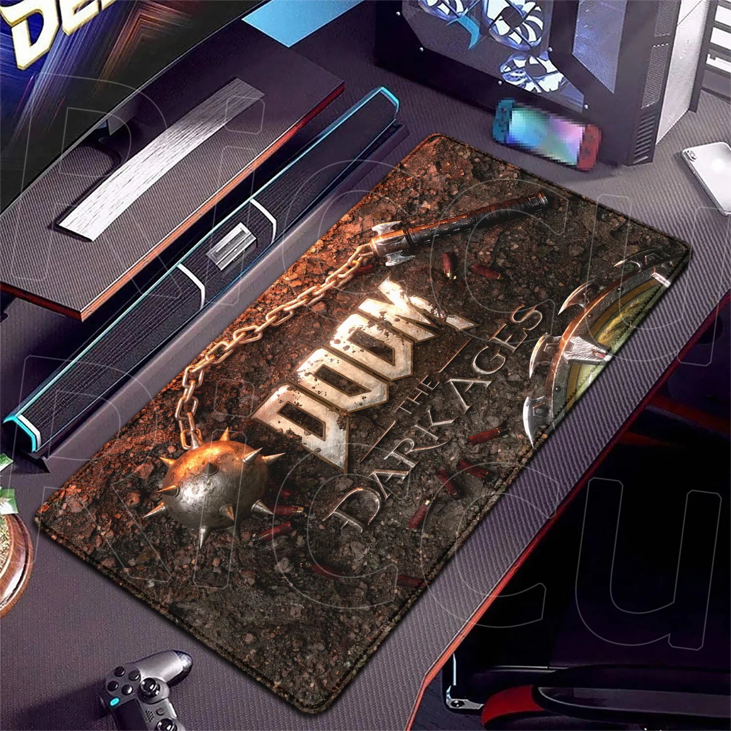 PC accessories 400x900mm Desk Mat Popular games D-Doom Mousepad Large Gaming Mouse Pad LockEdge Computer Keyboard Table DeskMat