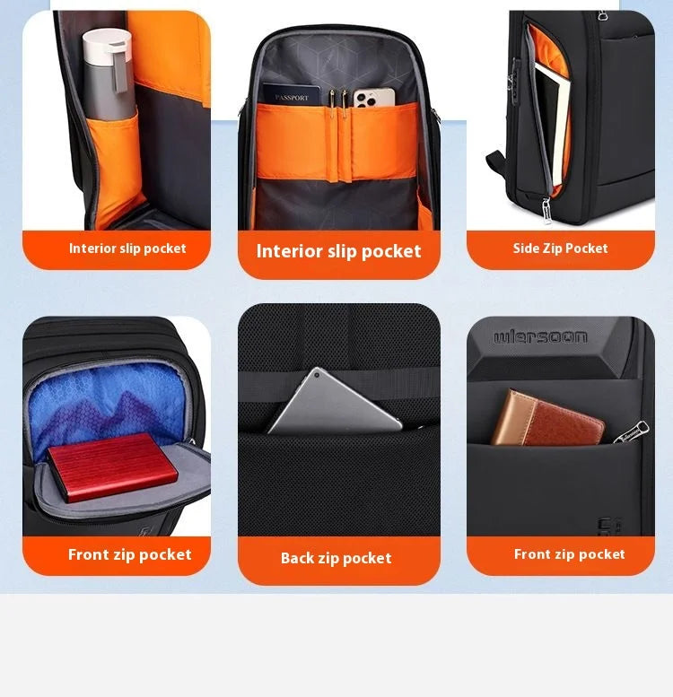 35 L Business Backpack For Men Waterproof Backpack Large Capacity Business Trip Multifunctional Password Anti-theft Laptop Bag