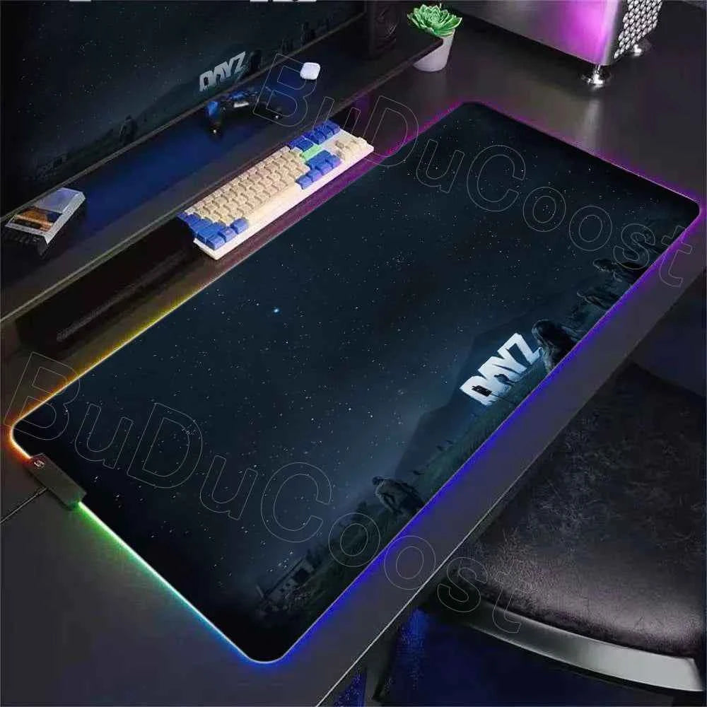 LED D-dayzs Mouse Pad Large RGB Mouse Pad XXL LED Mouse Mat Mousepads Table Pads Keyboard Mats Desk Rug with Backlit Gaming Mats