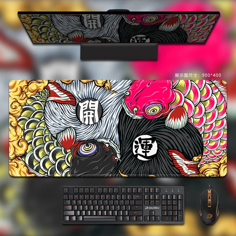 Mouse Pad Black White Non-Polar Table Mat Extra Large Keyboard Mousepad Thickened Customizable Game Mat Home Office Tablecloth