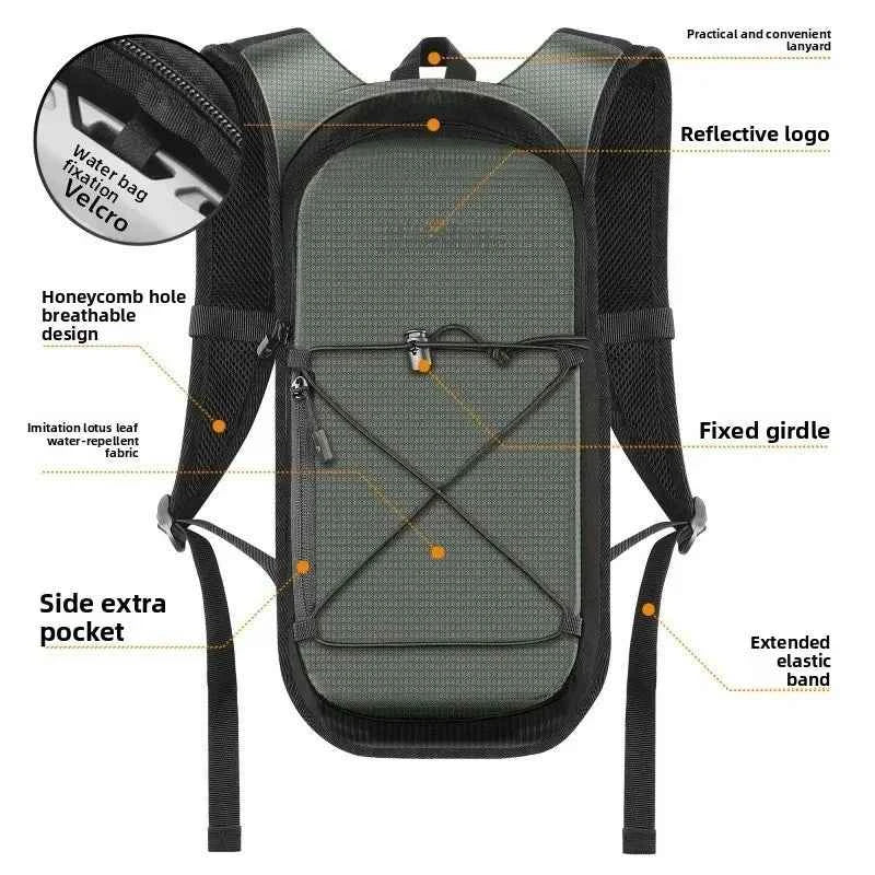 Cycling Backpack Hydration Bladder Compatible Lightweight Bicycle Sports Bag Outdoor Hiking Travel Portable