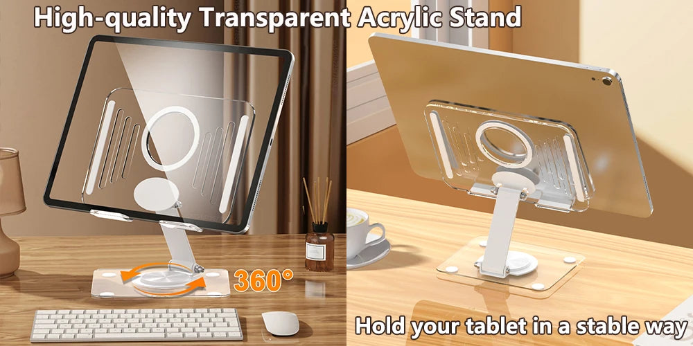 Tablet Stand Holder for Bed Rotatable Phone Stand for 4-12.9