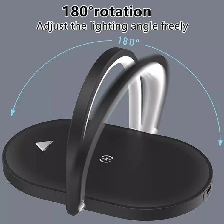 Private model foldable wireless charger 15W fast charging mobile phone bracket three-in-one creative night light wireless chargi