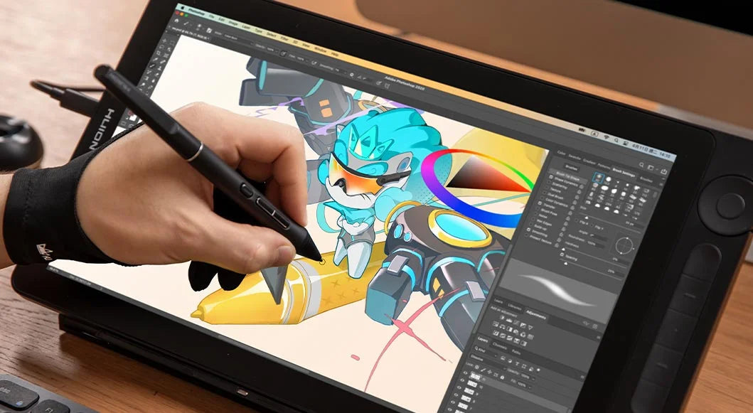 Huion Kamvas 13 GEN3 Graphics Tablet with Screen 13.3 Inch Monitor 16K Levels PenTech4.0 Digital Pen Display for Drawing Design