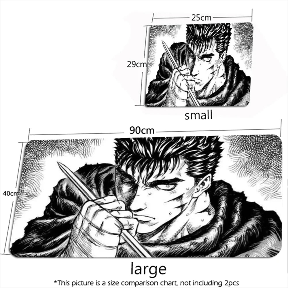 Guts Sword in Berserk Mouse Mat XXL Computer Accessories Large Keyboard Laptop Table Pad The New Product Gamer Gaming Mousepad