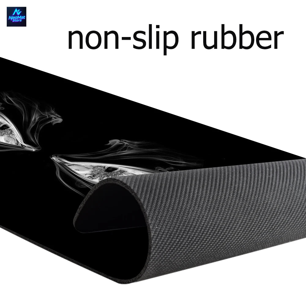 Smoke Eyes Pad Dark Artistic Desk Mat 80x30cm Rubber Nonslip Gaming Home Computer Laptop Playmat Office Mousepad Gamer Mouse Pads