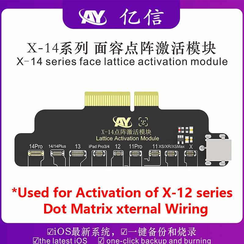 NEW AY A108 Tag Face id Flex Cable for IPhone X-11 12 13 14 15 ProMax Dot Matrix Repair No-alignment NO-soldering No-disassembly