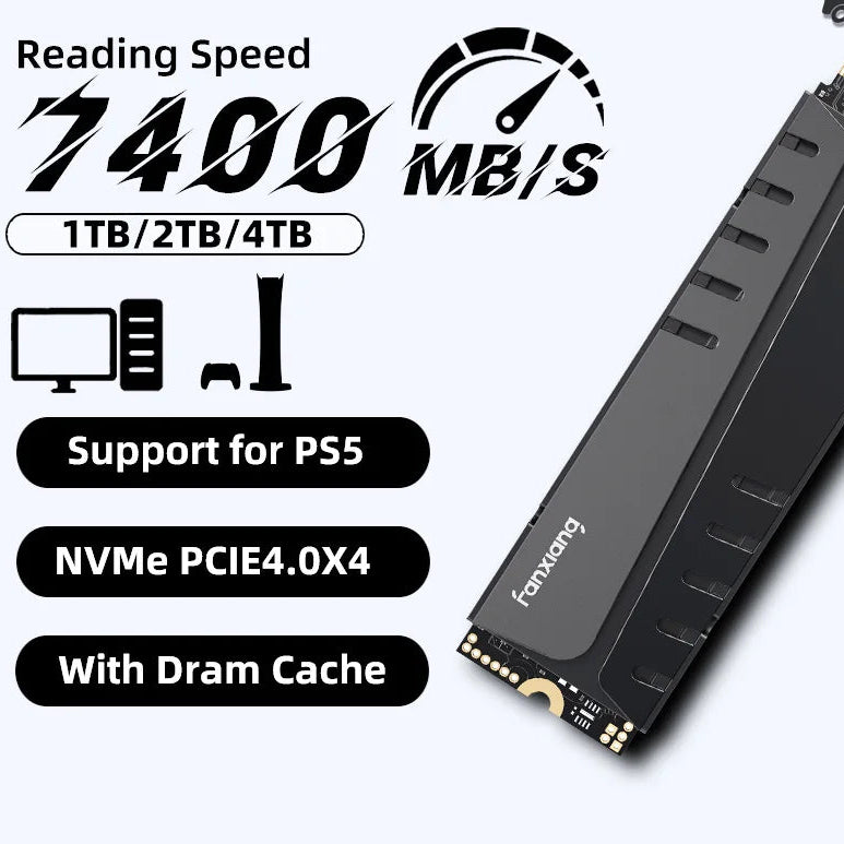 Fanxiang S770 M.2 SSD NVMe 7300MB/s 1TB 2TB 4TB PCIe4.0x4 M.2 2280 Internal Solid State Drive For PS5 Desktop PC SSD Hard Disk - WinSupport Tech