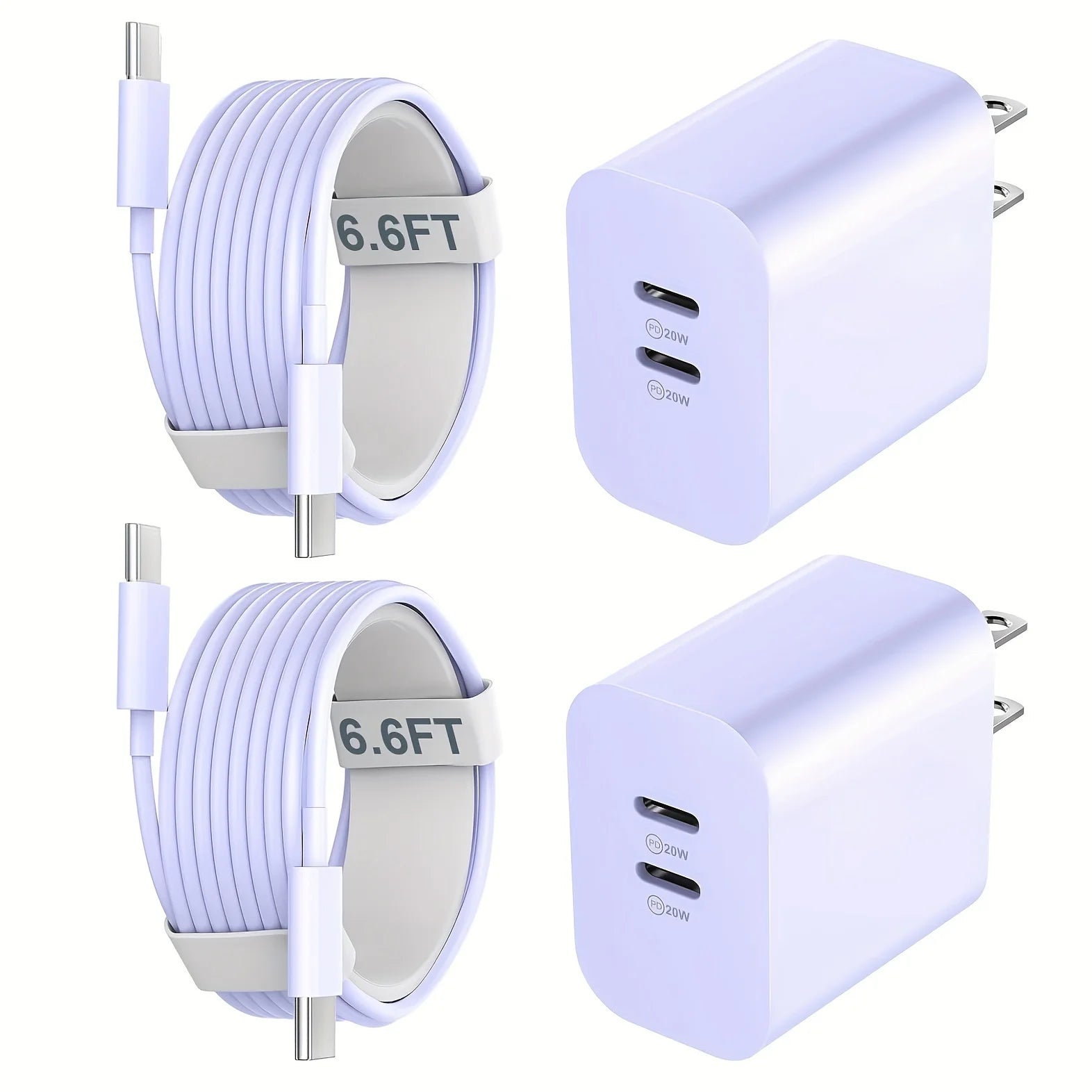 For IPhone16 Charger, 40W Type C Fast Wall Charger With 6.6FT USB-C Cable For IPhone16/15/15 Plus/15 Pro/15 Pro Max, IPad