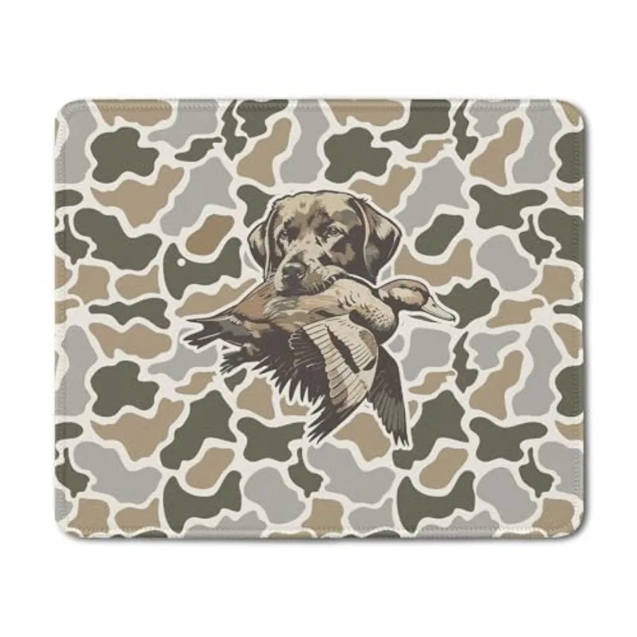 Labrador Retriever Mallard Duck Camo Mouse Pad, Duck Hunting Accessories Mouse Pads Mousepad for Desk Home Office Dorm Computer