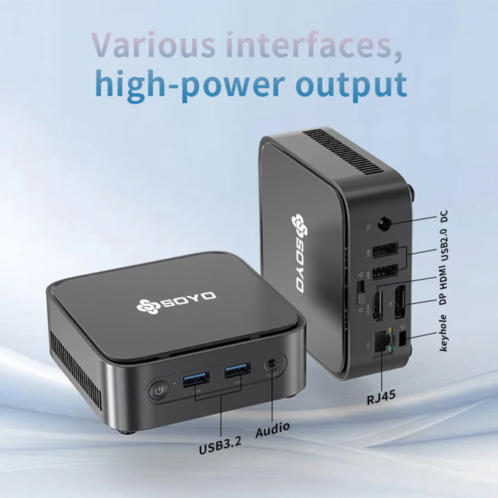 SOYO Mini PC M4 PLUS2 Intel N150 8GB 16GB RAM 256GB 512GB SSD Windows 11 Pro Mini Desktop computer for Home Business Gaming - WinSupport Tech