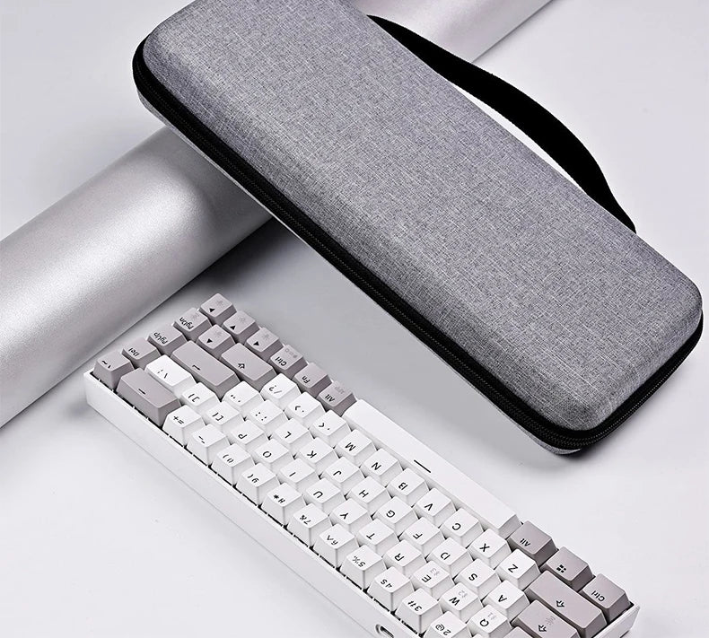 Dustproof Water-Resistant Mechanical Keyboard Case Storage Bag - EVA Hard Shell Fits 61/68/75%/TKL/98%/Full-Size Keyboards