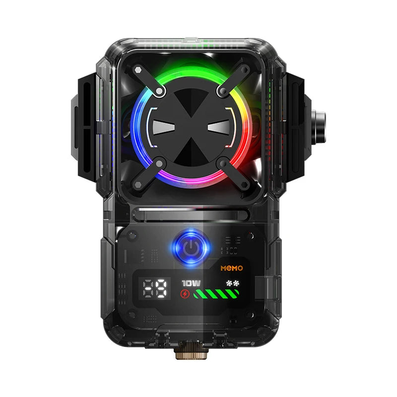 DL23 Semiconductor Phone Cooler Powerful Cooling 2000mAh Temperature Control Digital Display Dual Live Streaming Mount Holes